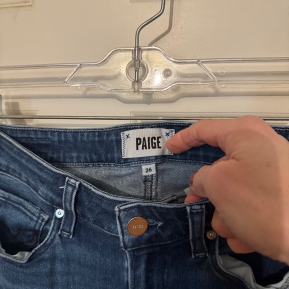 Paige Genevieve Flare dark indigo jeans, size 26 - Picture 4 of 5